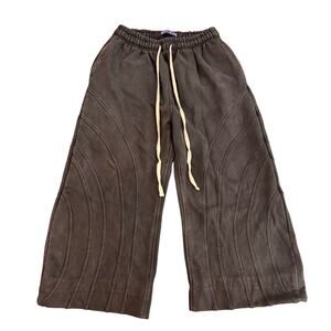 Jooniverse Lab Ultra Wide Leg Panel Sweatpants Gray Sz M